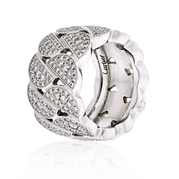 Cartier 18K White Gold La Dona Diamond Eu 51 Ring — view 2