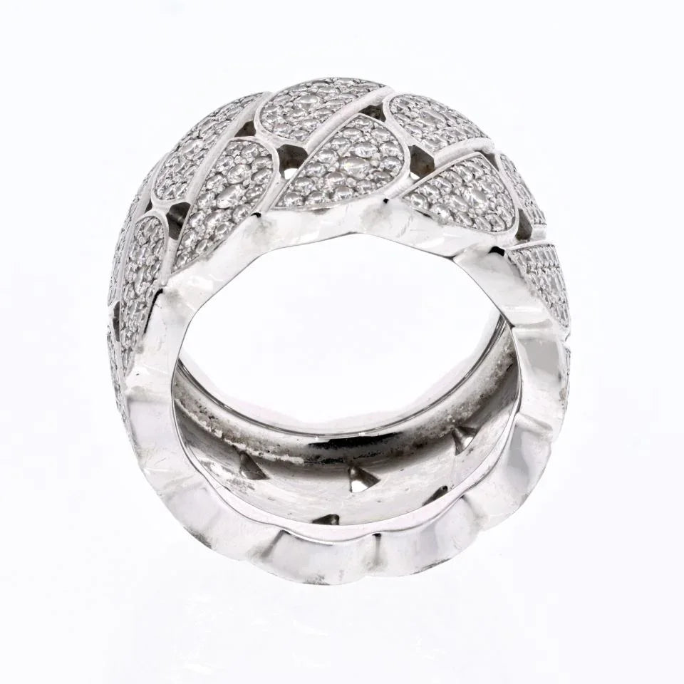 Cartier 18K White Gold La Dona Diamond Eu 51 Ring — view 4 — Laura Milman New York
