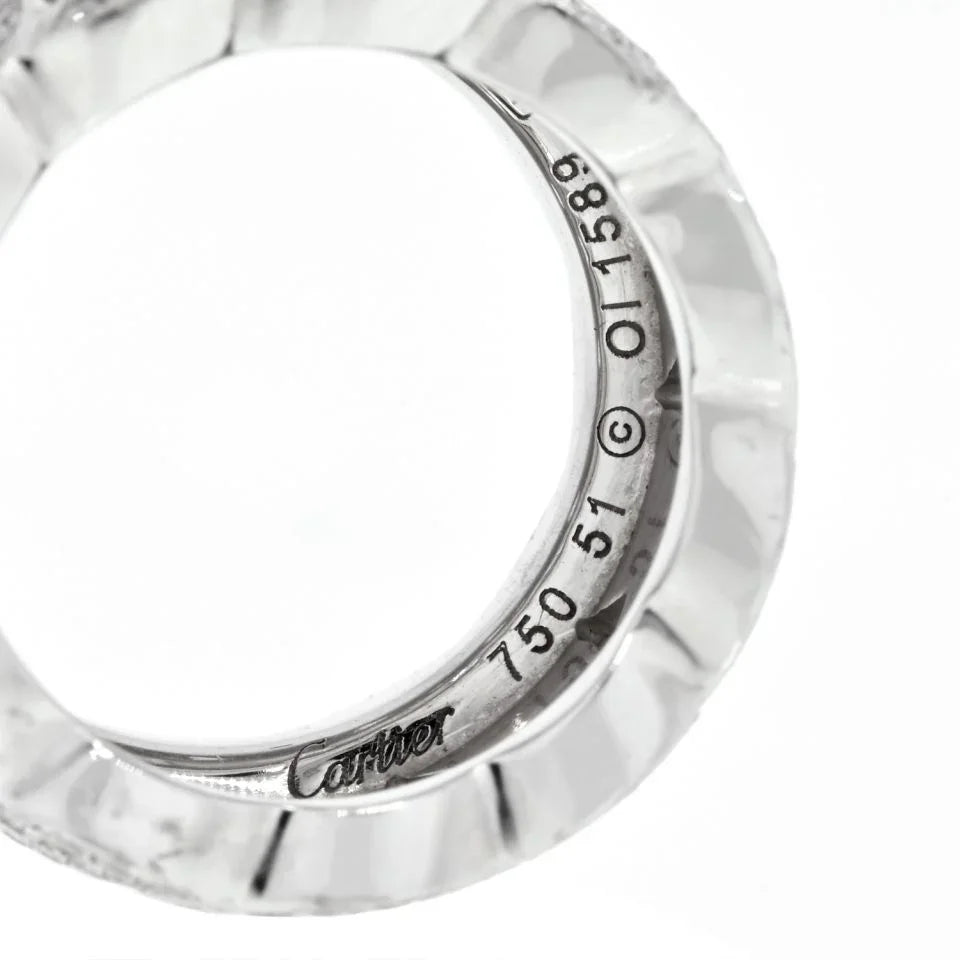 Cartier 18K White Gold La Dona Diamond Eu 51 Ring — view 5 — Laura Milman New York