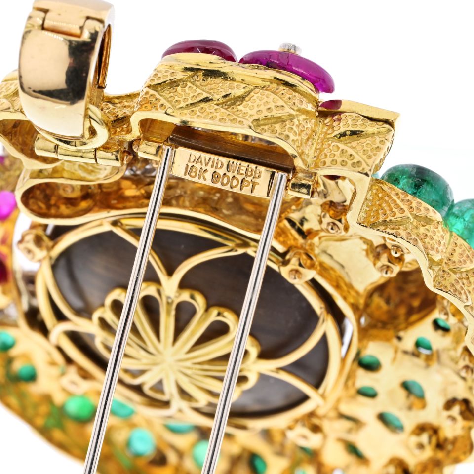 David Webb Platinum & 18K Yellow Gold Necklace — view 6 — Laura Milman New York