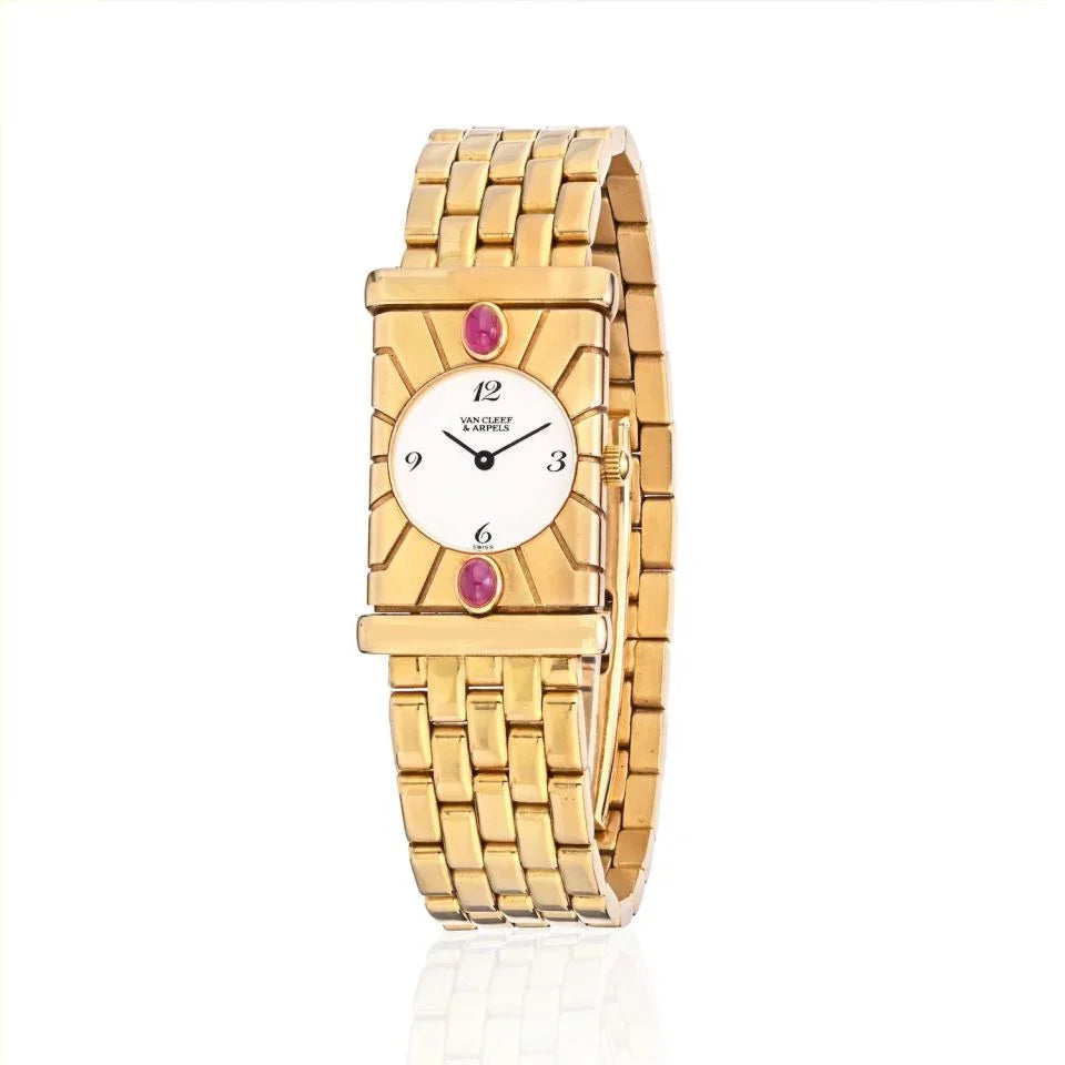 Pre-Owned Van Cleef & Arpels Façade 18K Yellow Gold Vintage Women Watch — Laura Milman New York
