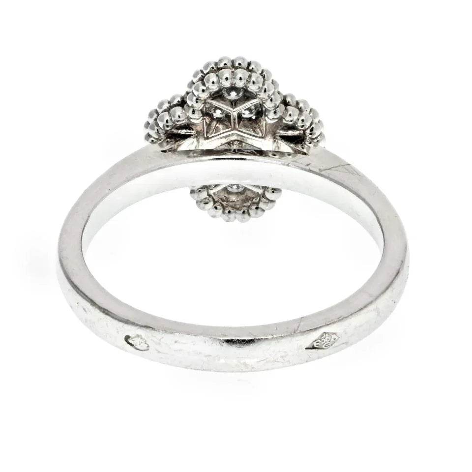 Pre-Owned Van Cleef & Arpels 18K White Gold Sweet Alhambra Diamond Size 47 Ring view 4 - Van Cleef & Arpels — Laura Milman New York