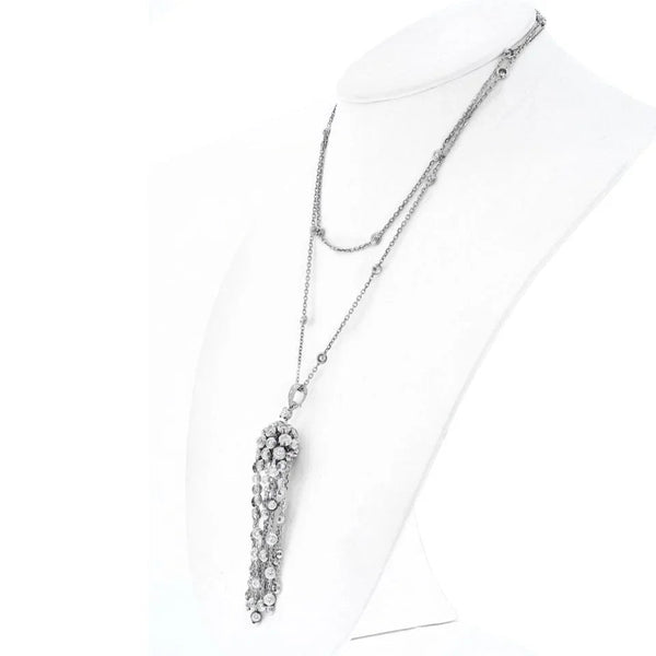 Cartier 18K White Gold L'egers Diamants Spotlight Necklace — view 2
