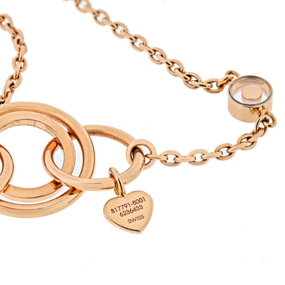Chopard 18K Rose Gold Happy Diamonds Necklace — view 4 — Laura Milman New York