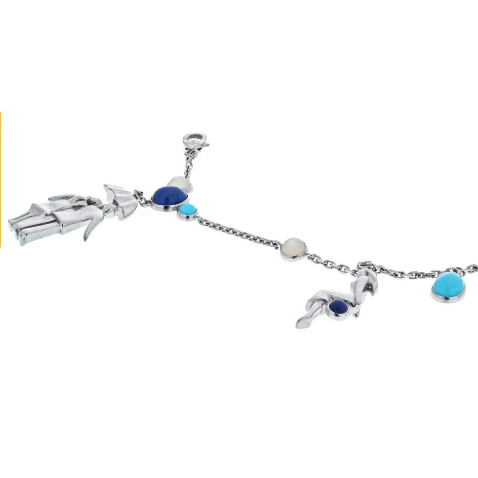 Van Cleef & Arpels 18K White Gold Romance In Paris Charm Bracelet — view 3 — Laura Milman New York