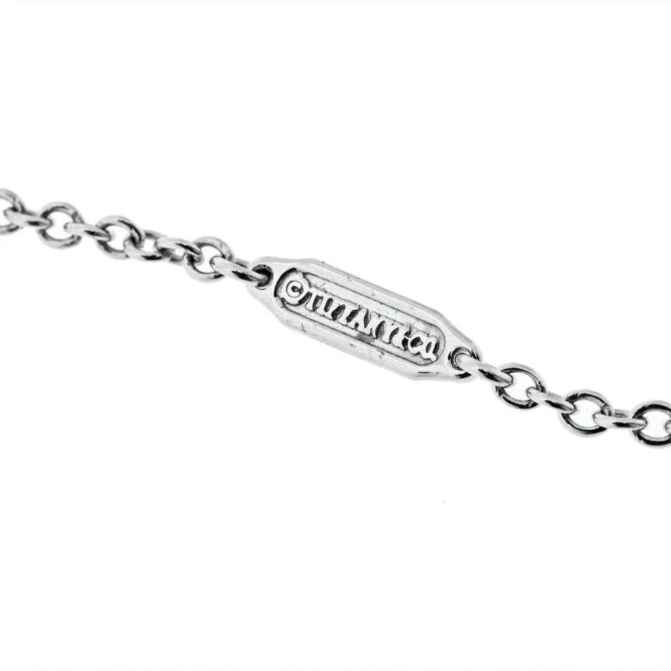 Tiffany & Co. 18K White Gold Diamond Petals Key Pendant — view 4 — Laura Milman New York