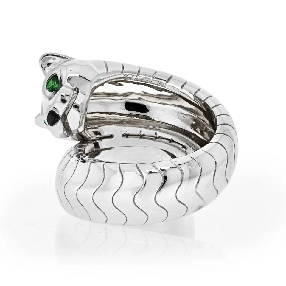 Cartier 18K White Gold Lakarda Wrap Panthere Ring — view 4 — Laura Milman New York