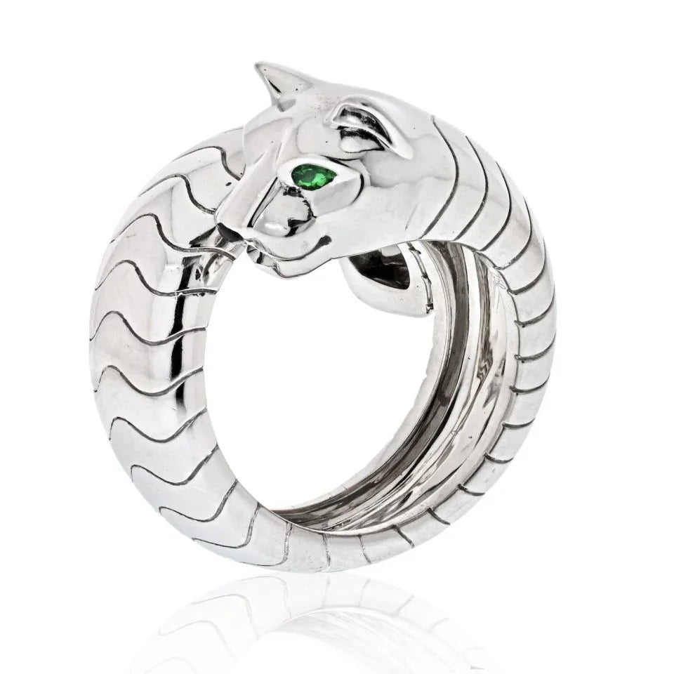 Cartier 18K White Gold Lakarda Wrap Panthere Ring — Laura Milman New York
