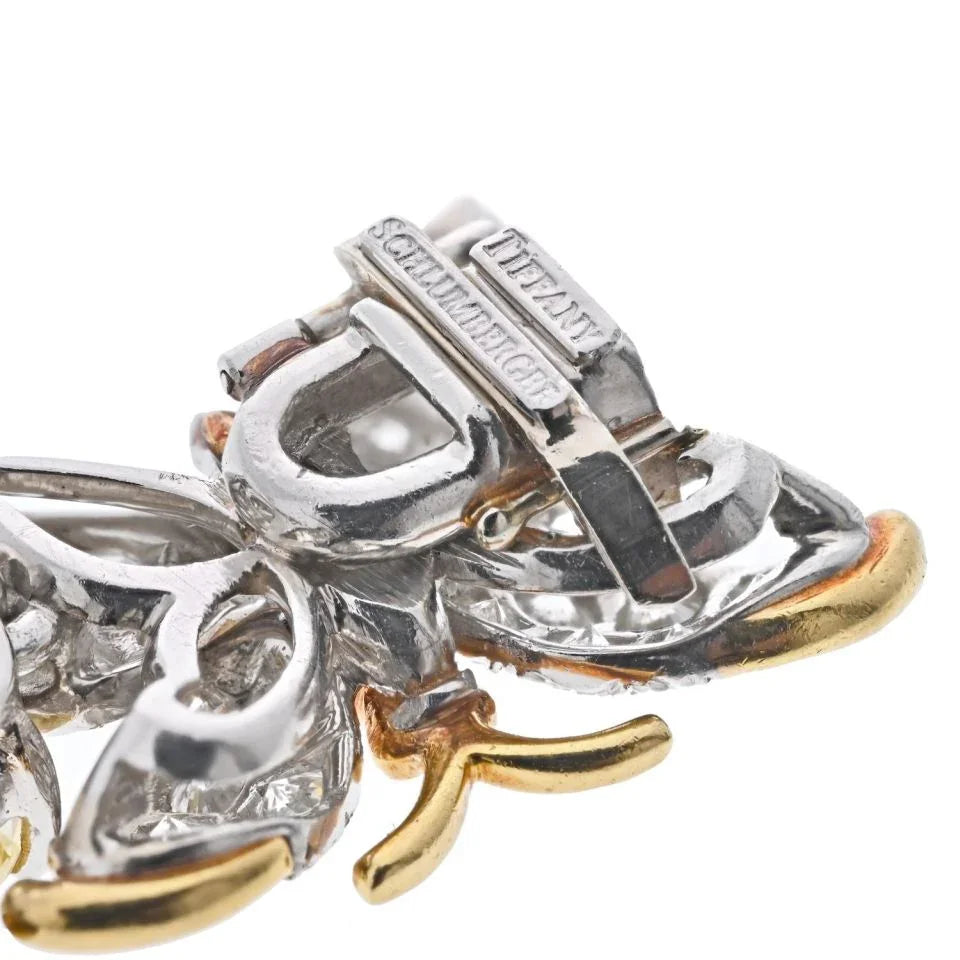 Tiffany & Co. Schlumberger Platinum & 18K Yellow Gold Butterfly Motif Bracelet — view 5 — Laura Milman New York