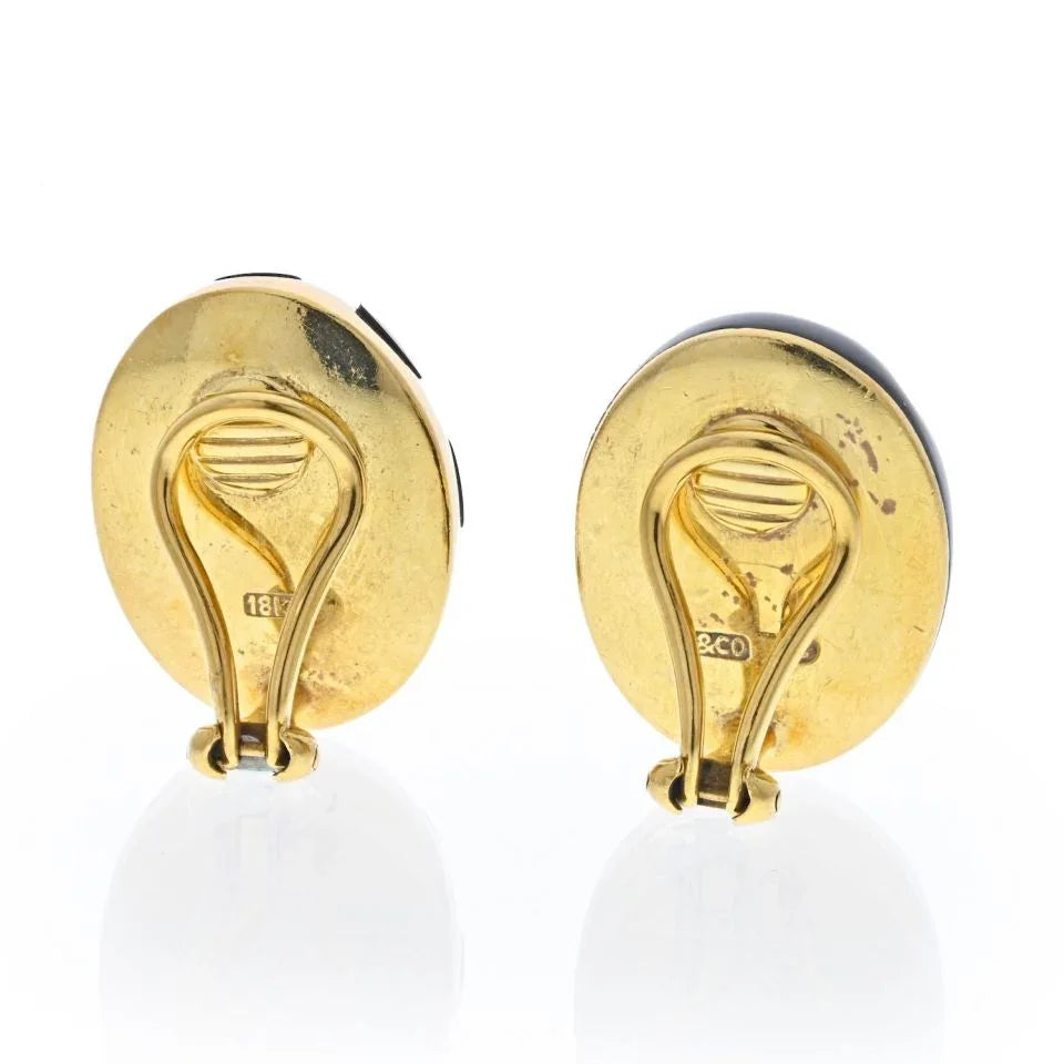 Tiffany & Co. 18K Yellow Gold Cummings Positive & Negative Earrings — view 4 — Laura Milman New York