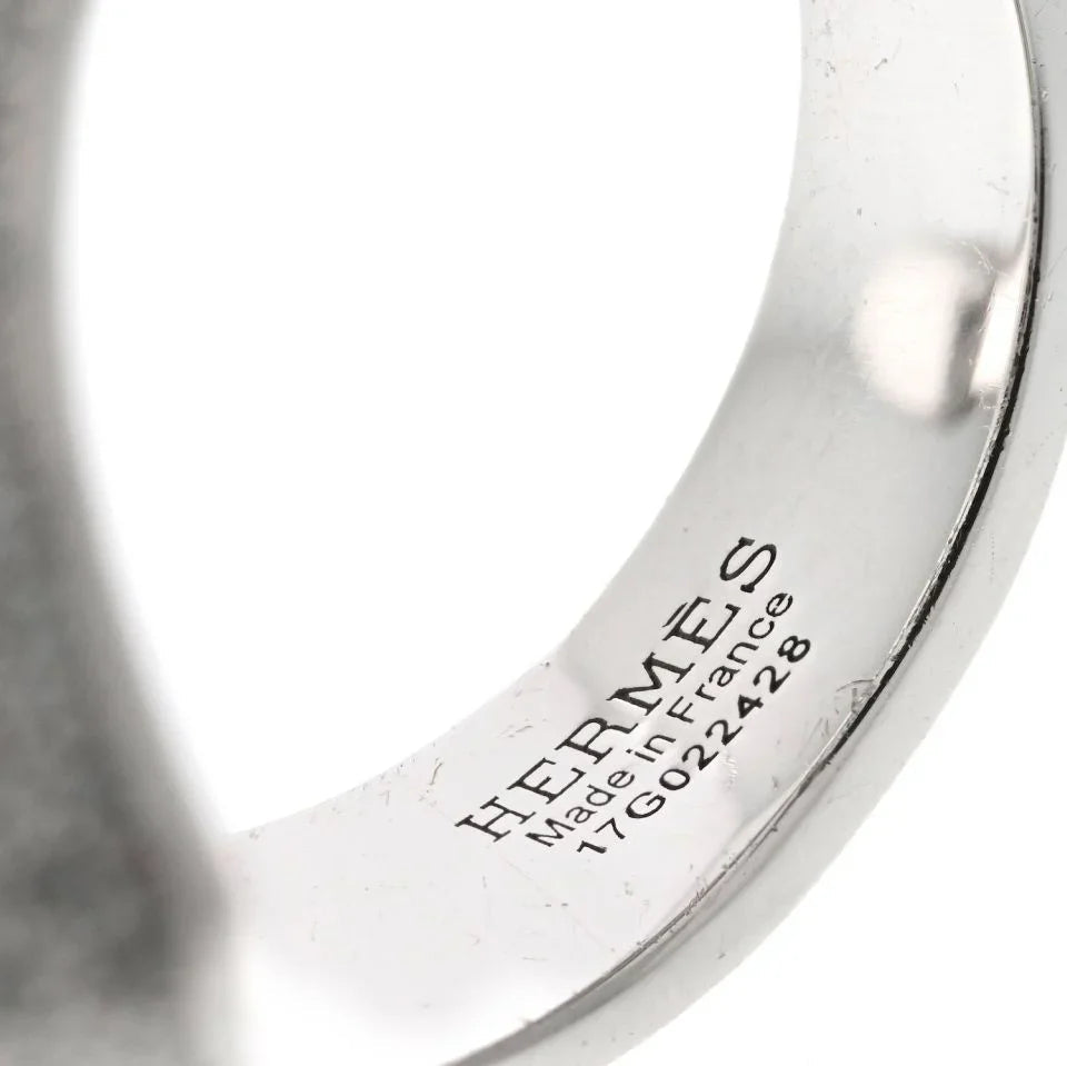 Hermès 18K White Gold 4 Carat Diamond Galop Horse Ring — view 5 — Laura Milman New York