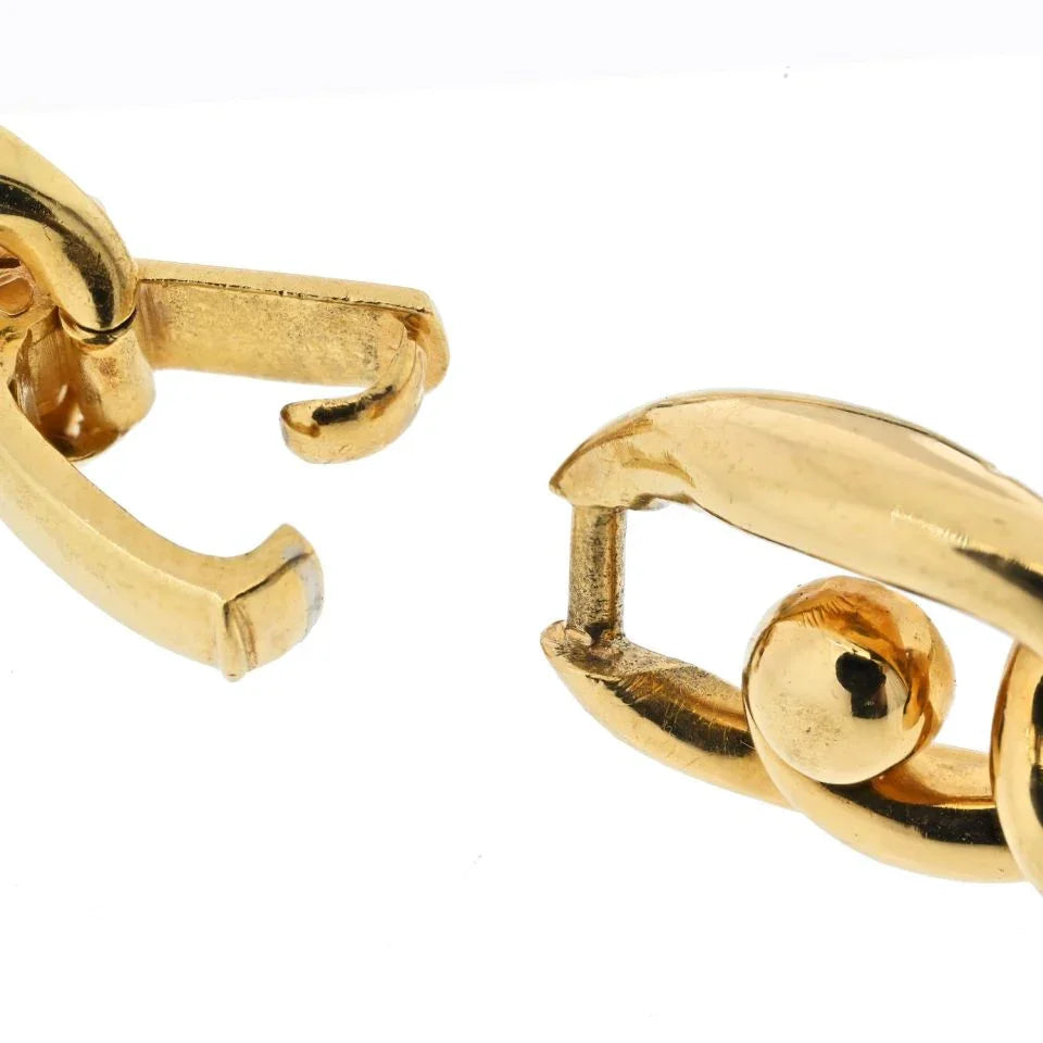 David Webb Platinum & 18K Yellow Gold Dinner Roll Necklace — view 5 — Laura Milman New York