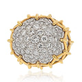 David Webb Platinum & 18K Yellow Gold Geodesic Dome Diamond Ring view 1