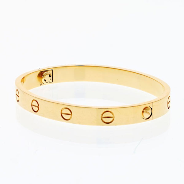 Pre-Owned Cartier Love 18K Yellow Gold Love Bangle Size 16 Bracelet view 2 - Cartier