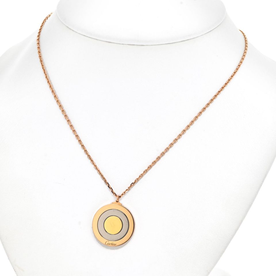 Pre-Owned Cartier 18K Tri Color Bullseye Tricolor Pendant - Cartier Pendant — Laura Milman New York