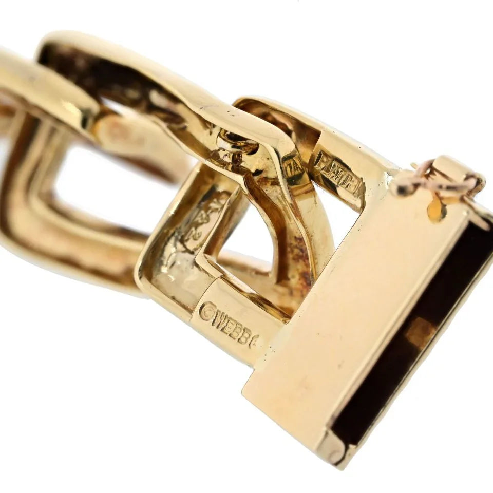 David Webb Platinum & 18K Yellow Gold Open Link Collar Necklace — view 4 — Laura Milman New York