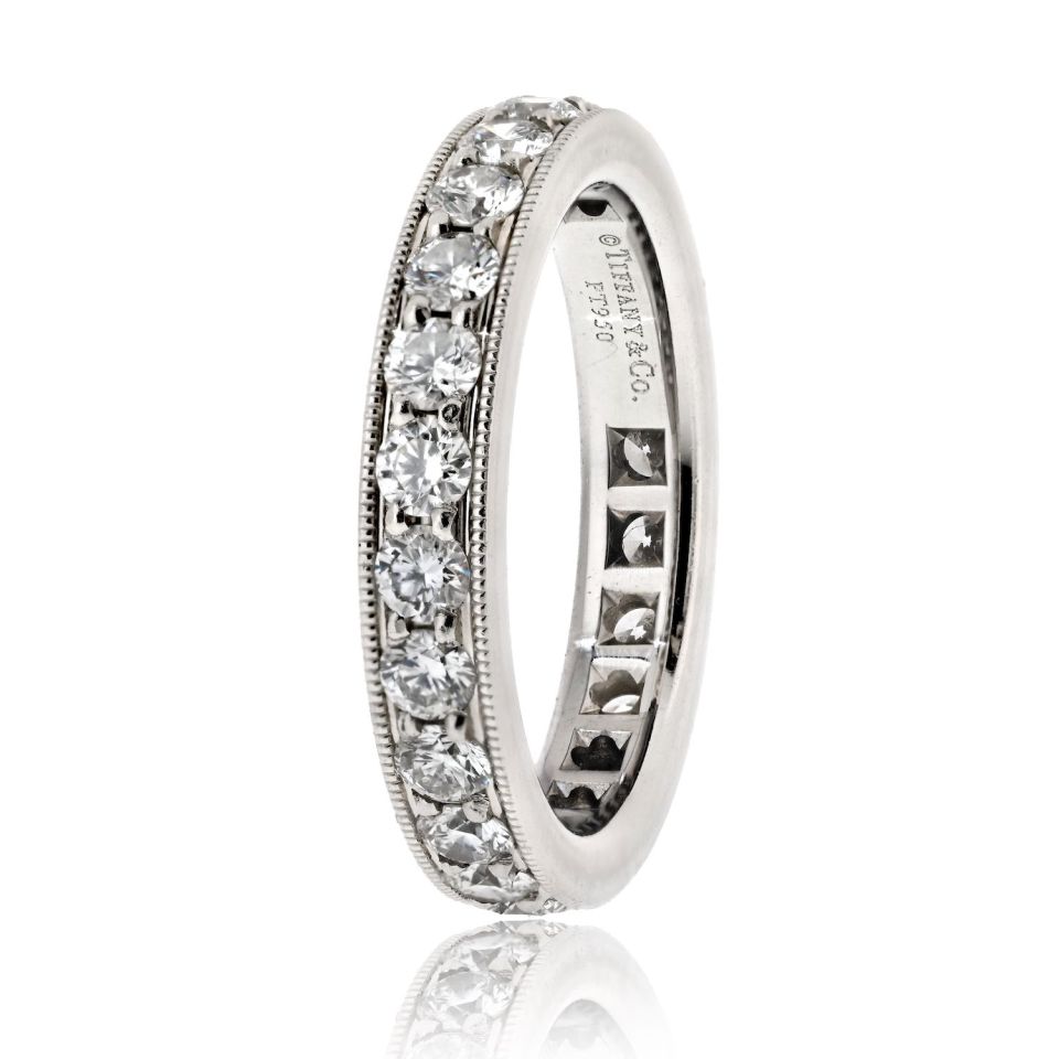Tiffany & Co. Legacy Platinum 1.50cttw Round Diamond Ring — view 2 — Laura Milman New York