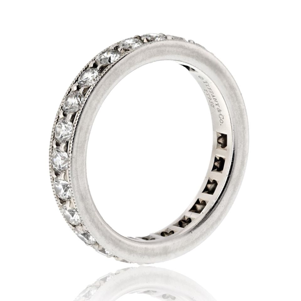Tiffany & Co. Legacy Platinum 1.50cttw Round Diamond Ring — view 3 — Laura Milman New York