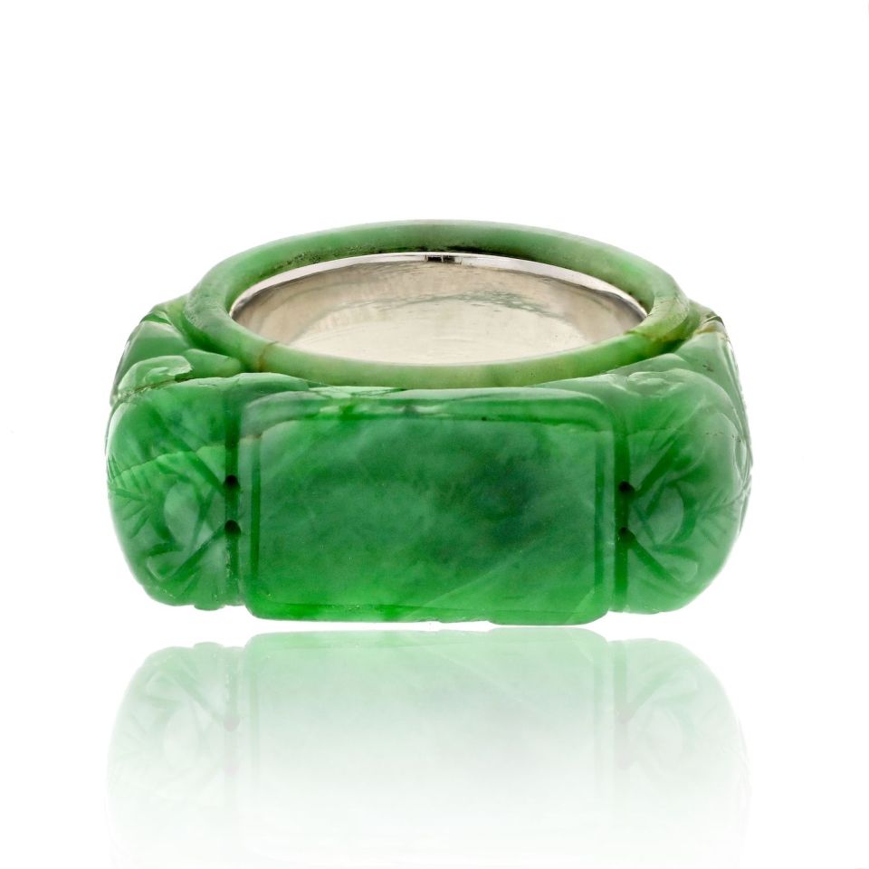 David Webb Estate Ring 14K White Gold