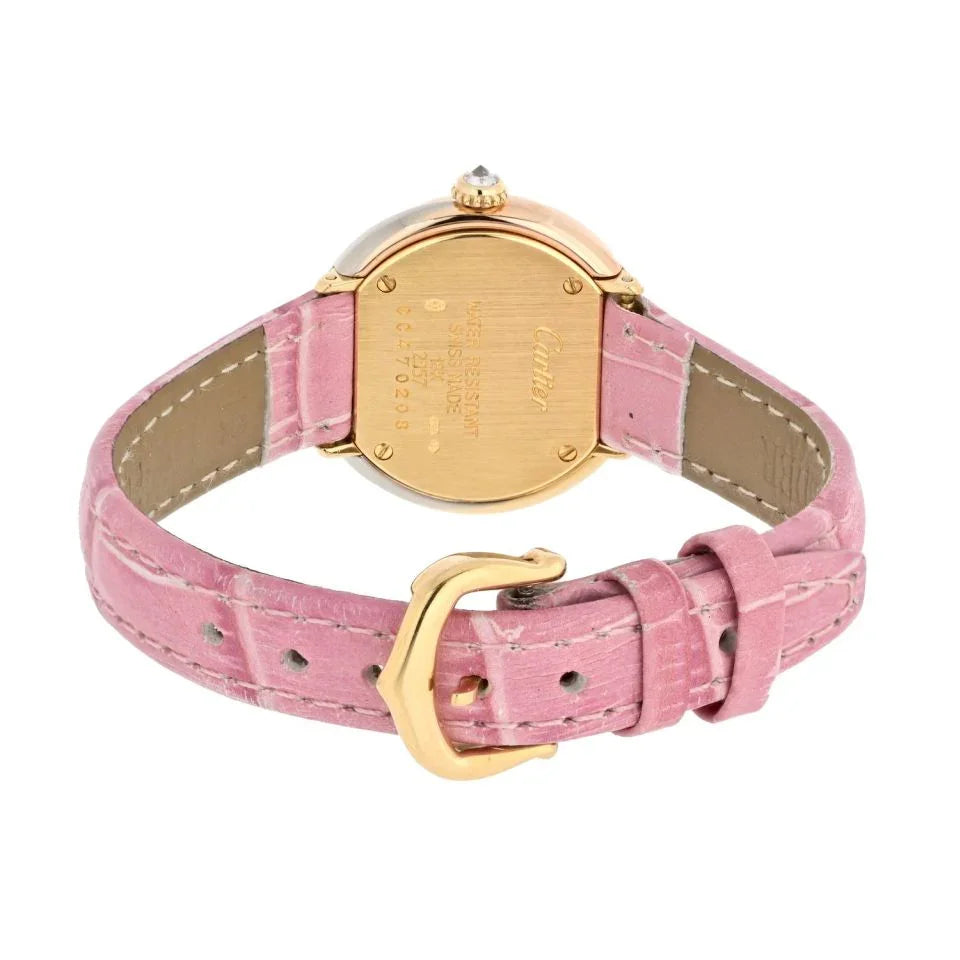 Pre-Owned Cartier Trinity 18K Tri Color Trinity Round Dial 27mm 1990's Diamond Women Watch view 4 - Cartier — Laura Milman New York