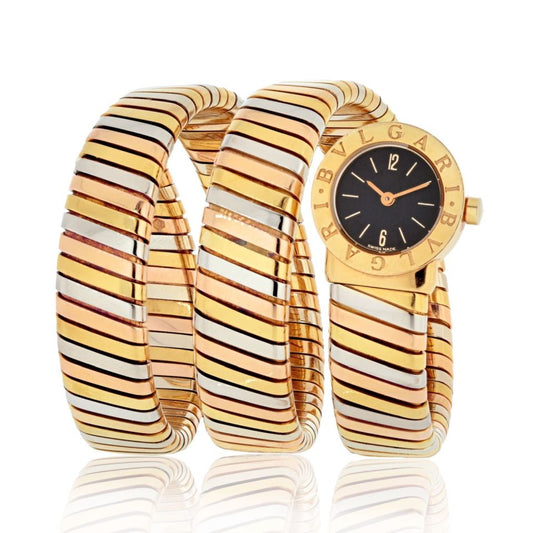 Bvlgari Serpenti Tubogas 18K Tri-Color Gold Women's Vintage Watch