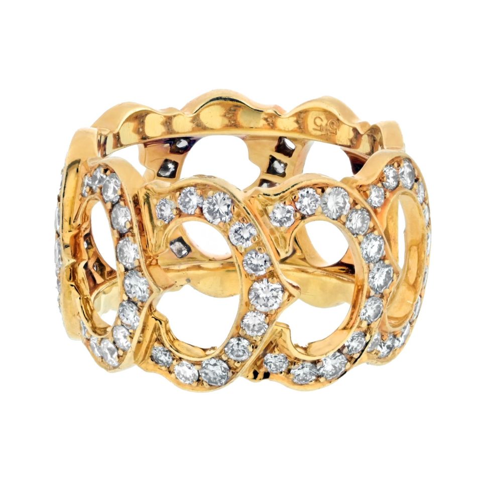 Cartier 18K Yellow Gold C de Cartier Ring, Size 55 EU
