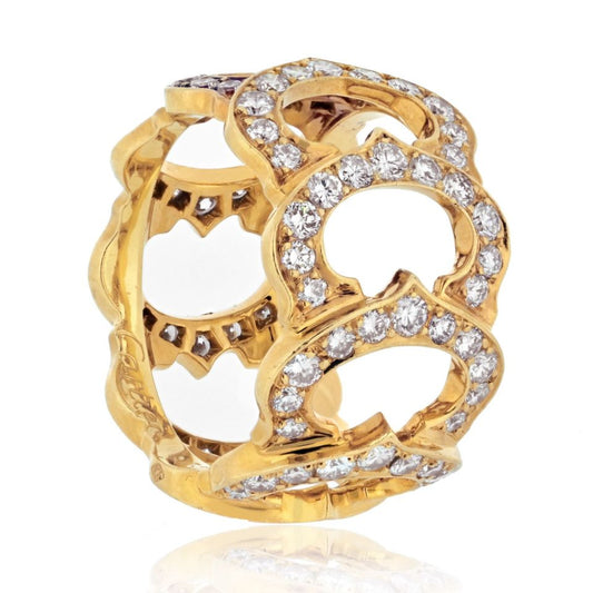 Cartier 18K Yellow Gold C de Cartier Ring, Size 55 EU