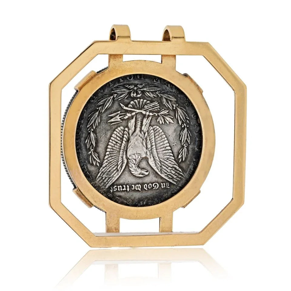 Cartier 14K Yellow Gold 1881 Coin E Pluribus Money Clip — view 2 — Laura Milman New York