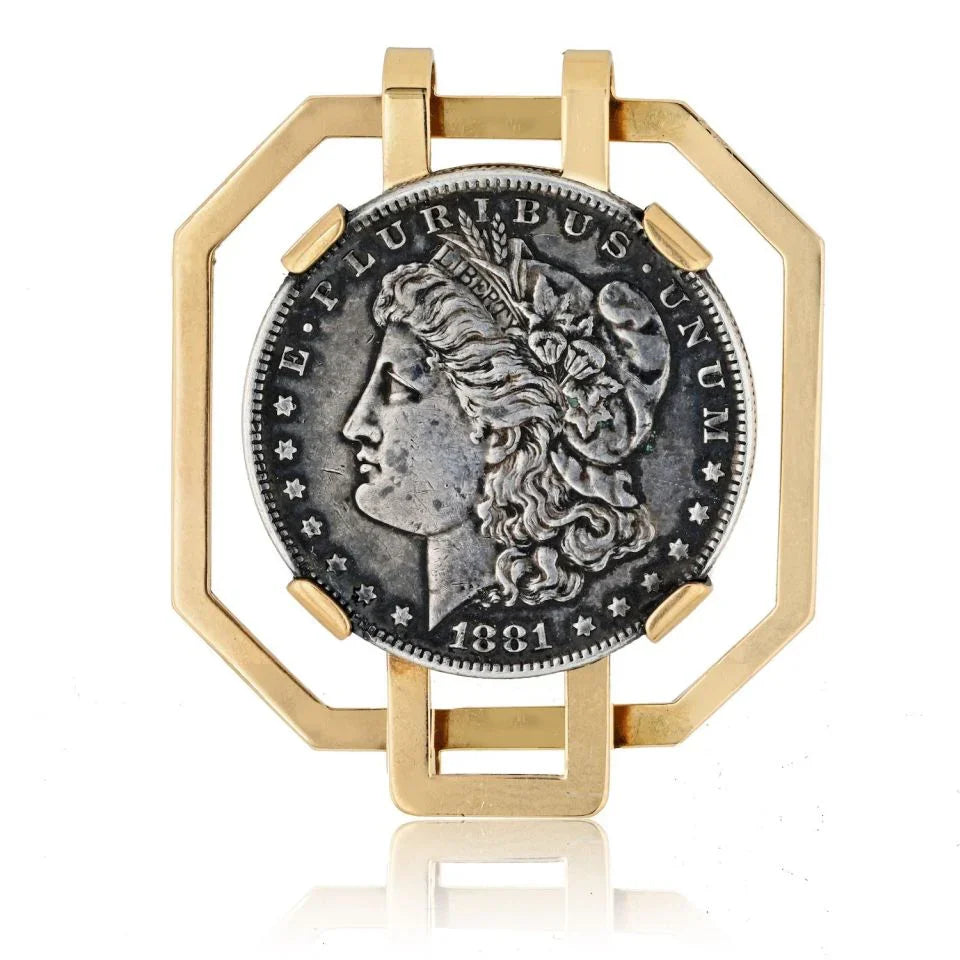 Cartier 14K Yellow Gold 1881 Coin E Pluribus Money Clip — Laura Milman New York