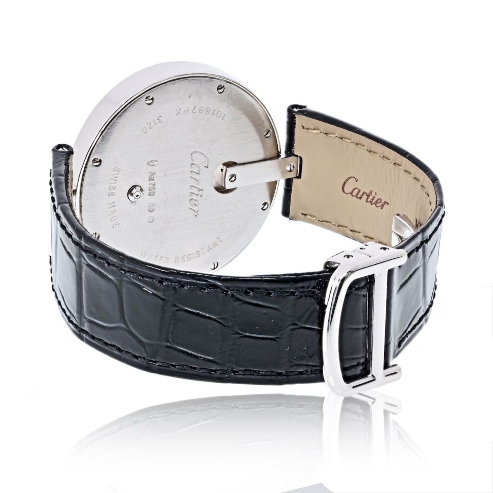 Pre-Owned Cartier 18K White Gold Captive 35mm Diamond Dial Ref 3120 Watch view 3 - Cartier — Laura Milman New York