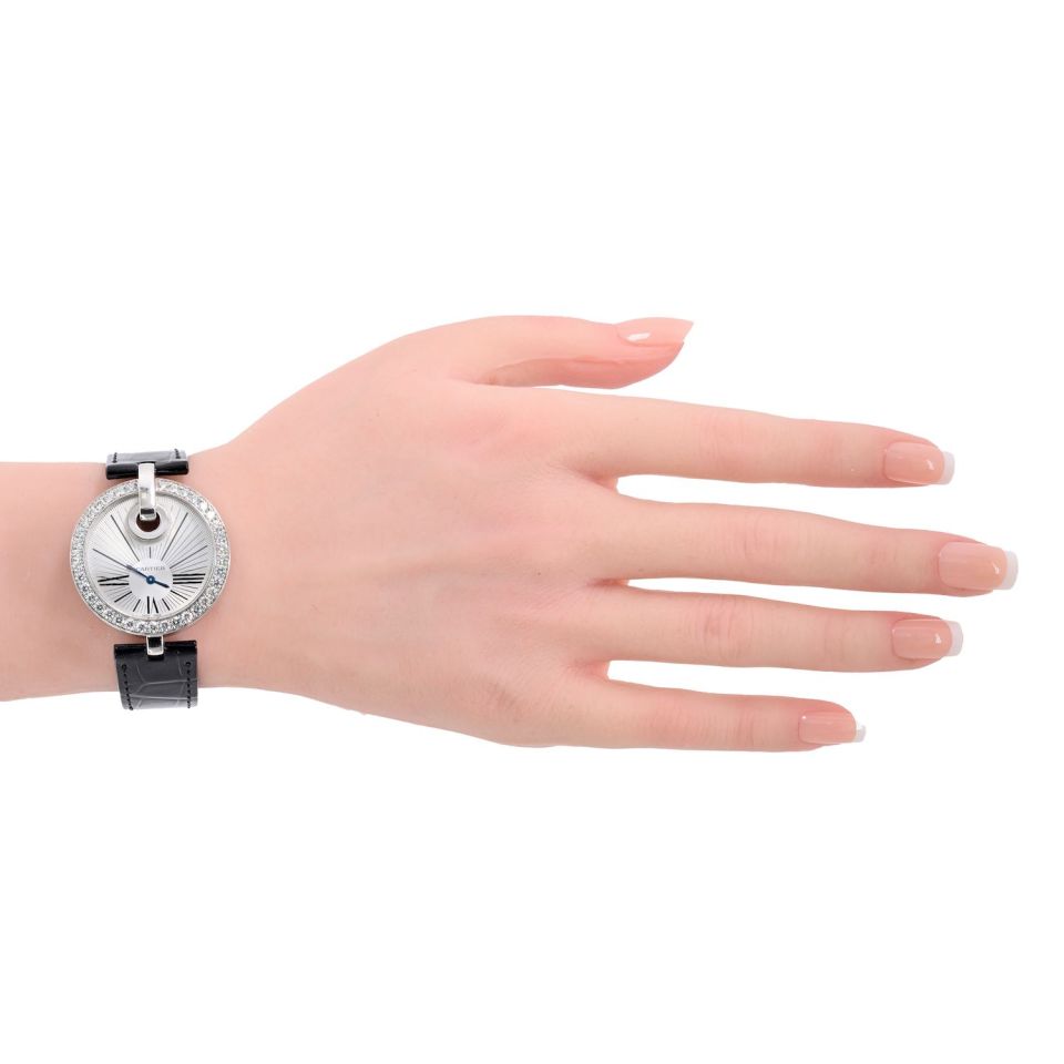 Pre-Owned Cartier 18K White Gold Captive 35mm Diamond Dial Ref 3120 Watch view 5 - Cartier — Laura Milman New York