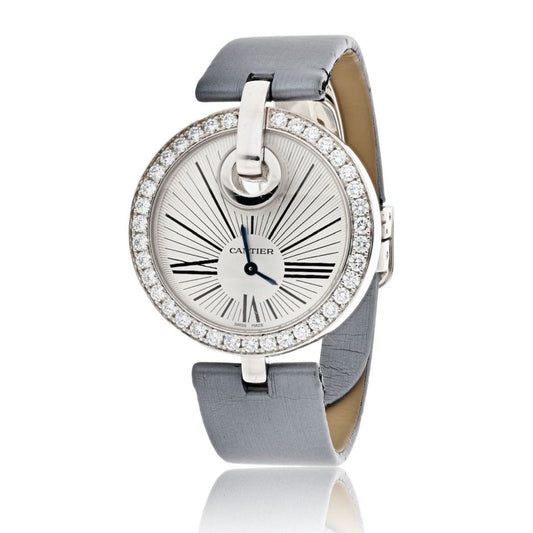 Cartier 18K White Gold Captive de Cartier Watch with Diamond Bezel, 35mm Dial