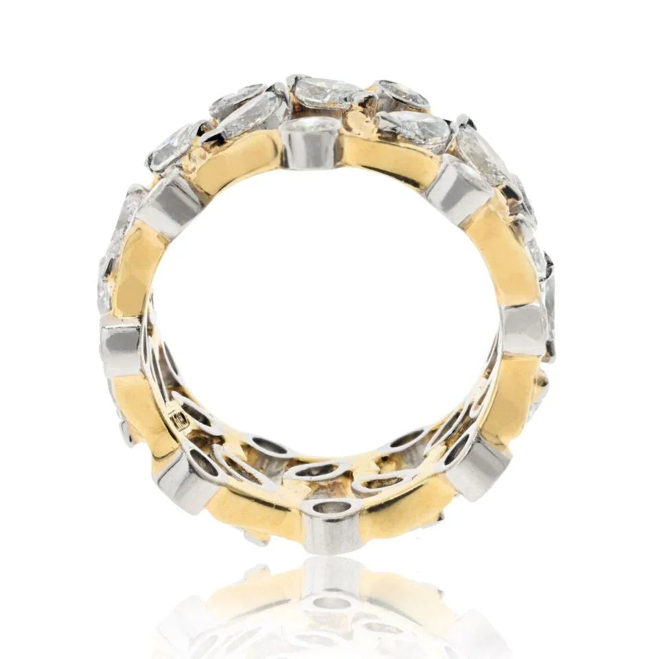 Tiffany & Co. Schlumberger Platinum & 18K Yellow Gold Vigne Diamond Ring — view 4 — Laura Milman New York