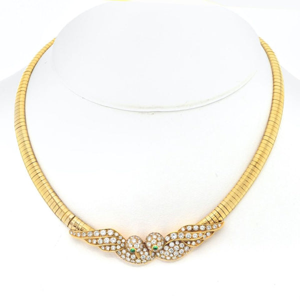 Pre-Owned Van Cleef & Arpels Collar 18K Yellow Gold Diamond Love Birds Necklace - Van Cleef & Arpels Necklace