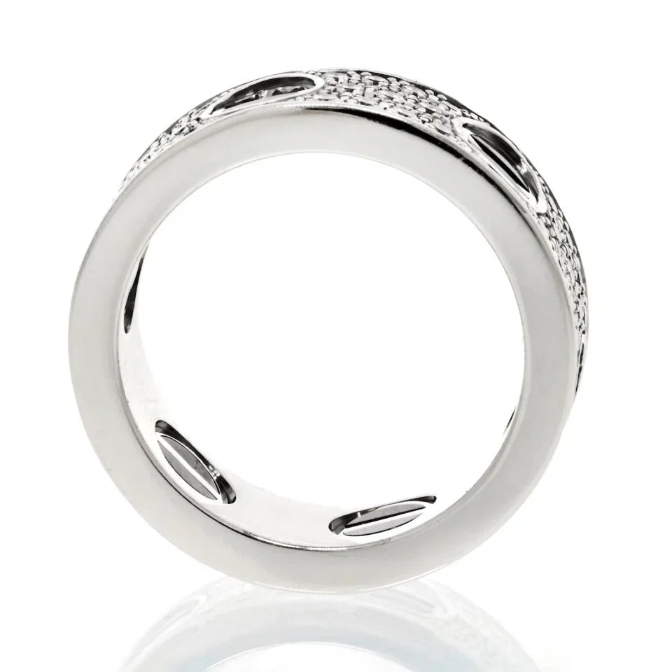 Cartier 18K White Gold Love Black Ceramic Eu 49 Ring — view 4 — Laura Milman New York