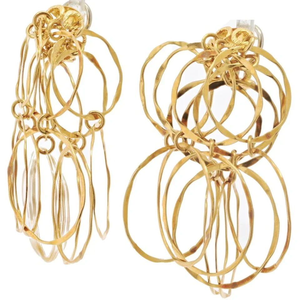 Cartier 18K Yellow Gold 1970's Cascade Earrings — view 2 — Laura Milman New York