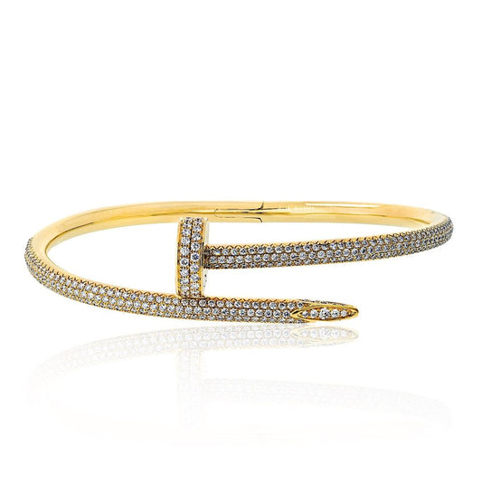 Cartier 18K White Gold Juste Un Clou Bangle, Size 16