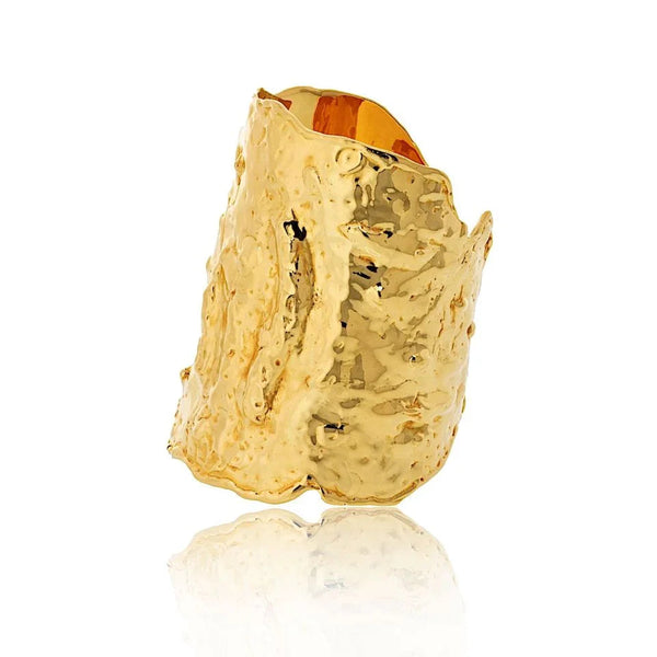 Van Cleef & Arpels 18ky Gold “jackie O” Manchette Cuff Bracelet — view 2