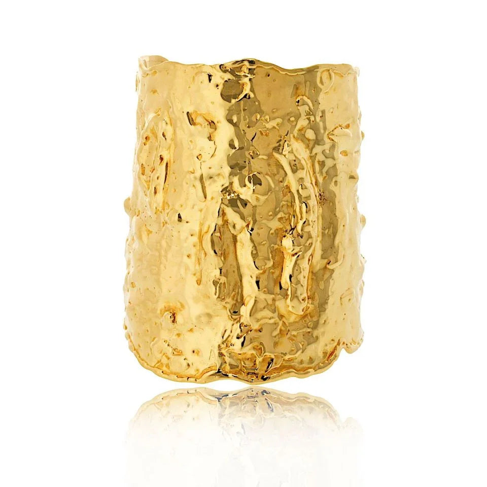 Van Cleef & Arpels 18ky Gold “jackie O” Manchette Cuff Bracelet — Laura Milman New York