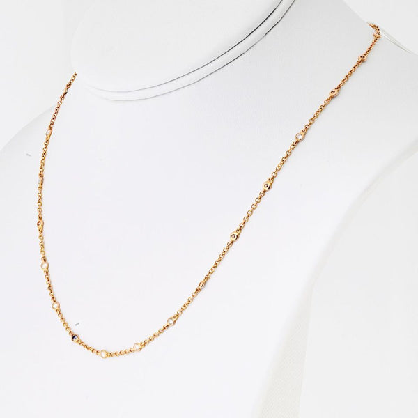 Pre-Owned Tiffany & Co. 18K Rose Gold Diamond By The Yard Diamonds by the Yard Necklace view 2 - Tiffany & Co.