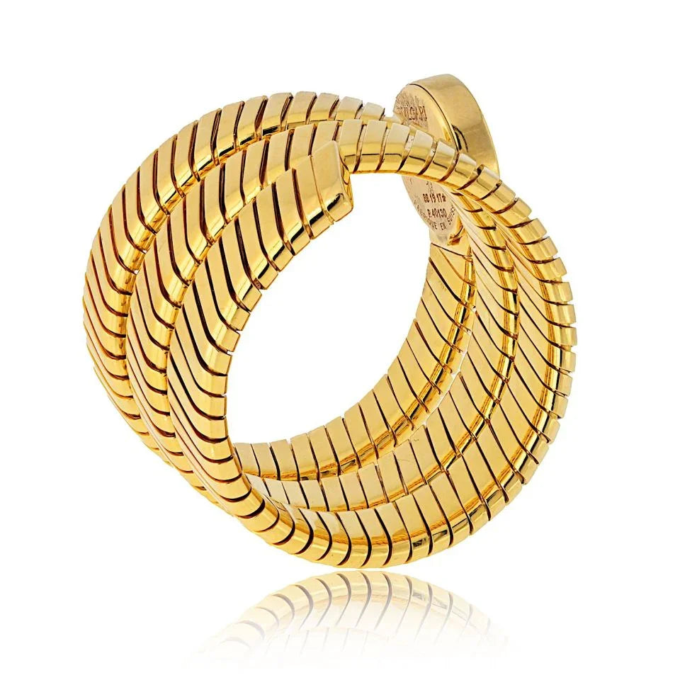 Pre-Owned Bvlgari 18K Yellow Gold BB 19 1T Vintage Serpenti Black Dial Watch view 4 - Bvlgari — Laura Milman New York
