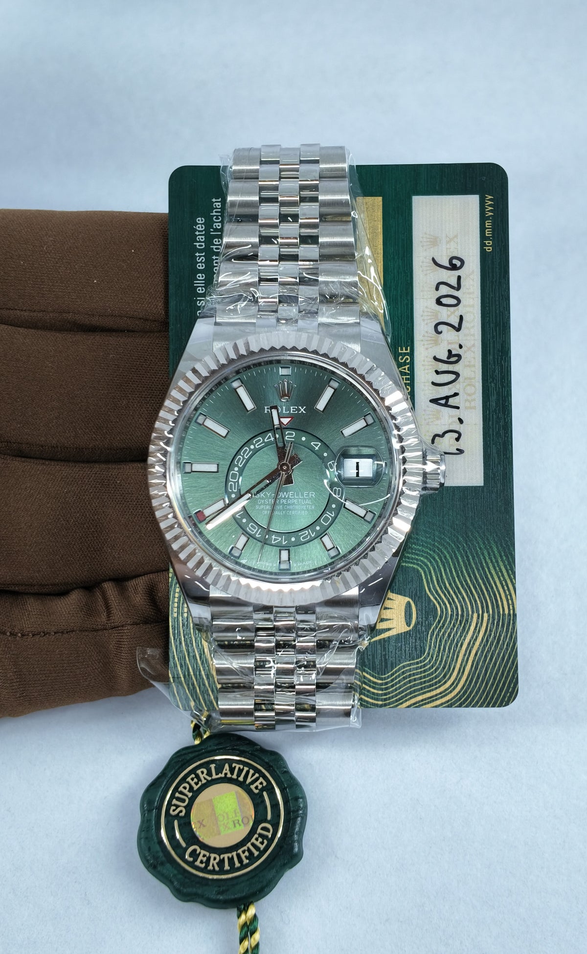 Unworn Rolex Sky Dweller 336934 — view 2 — Laura Milman New York