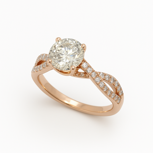 Petite Diamond Engagement Ring