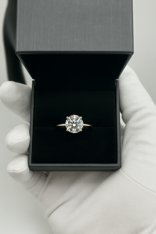 Round Shaped Diamond Engagement Ring (Lab Grown) - Laura Milman New York