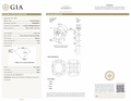Fancy Green Cushion Diamond Halo Ring in Platinum and 14K Rose Gold view 3