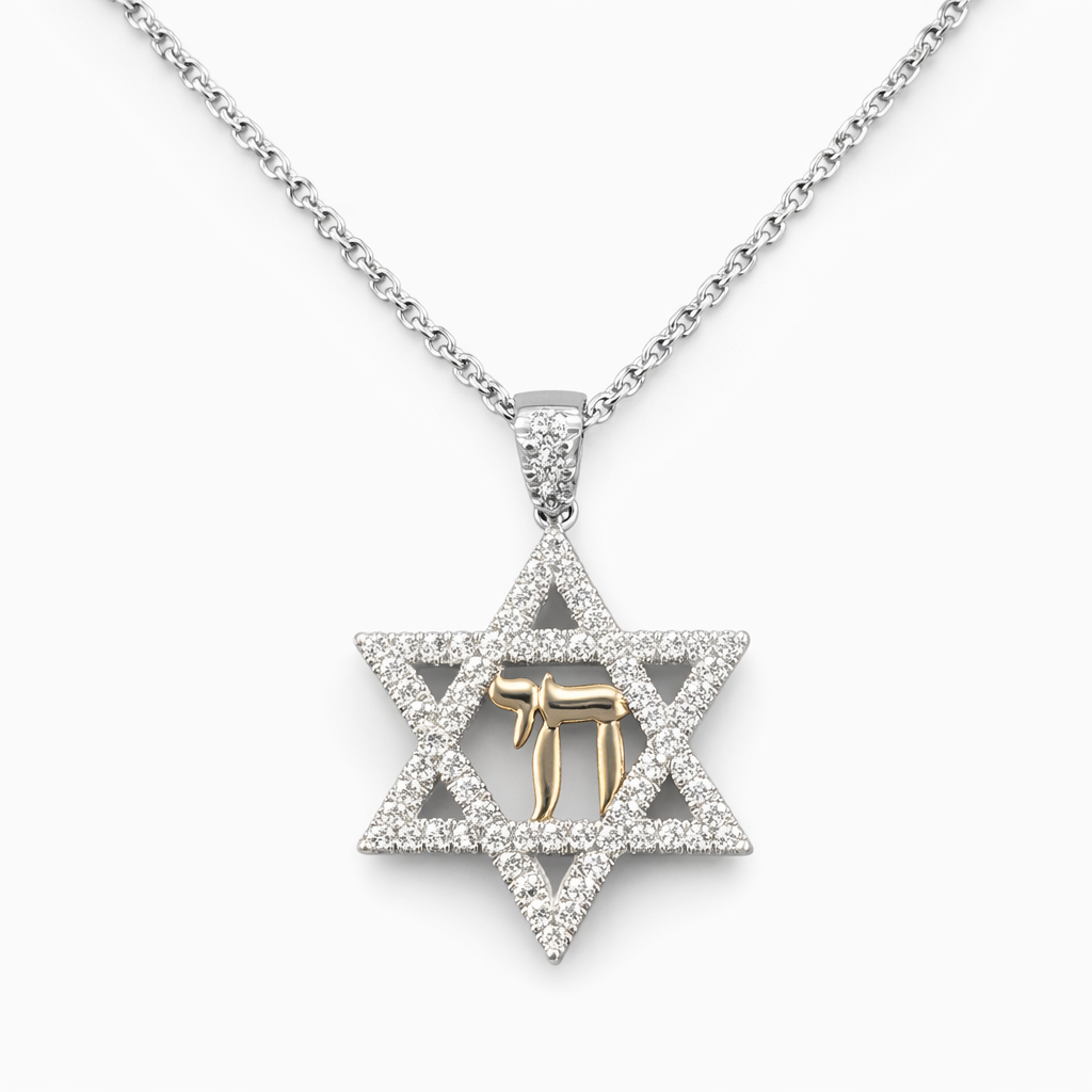 Star of David Pendant with Chai - Laura Milman New York