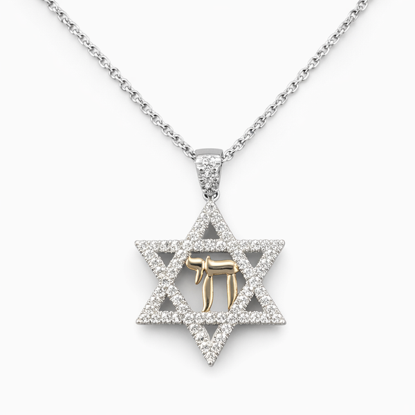 Star of David Pendant with Chai - Laura Milman New York