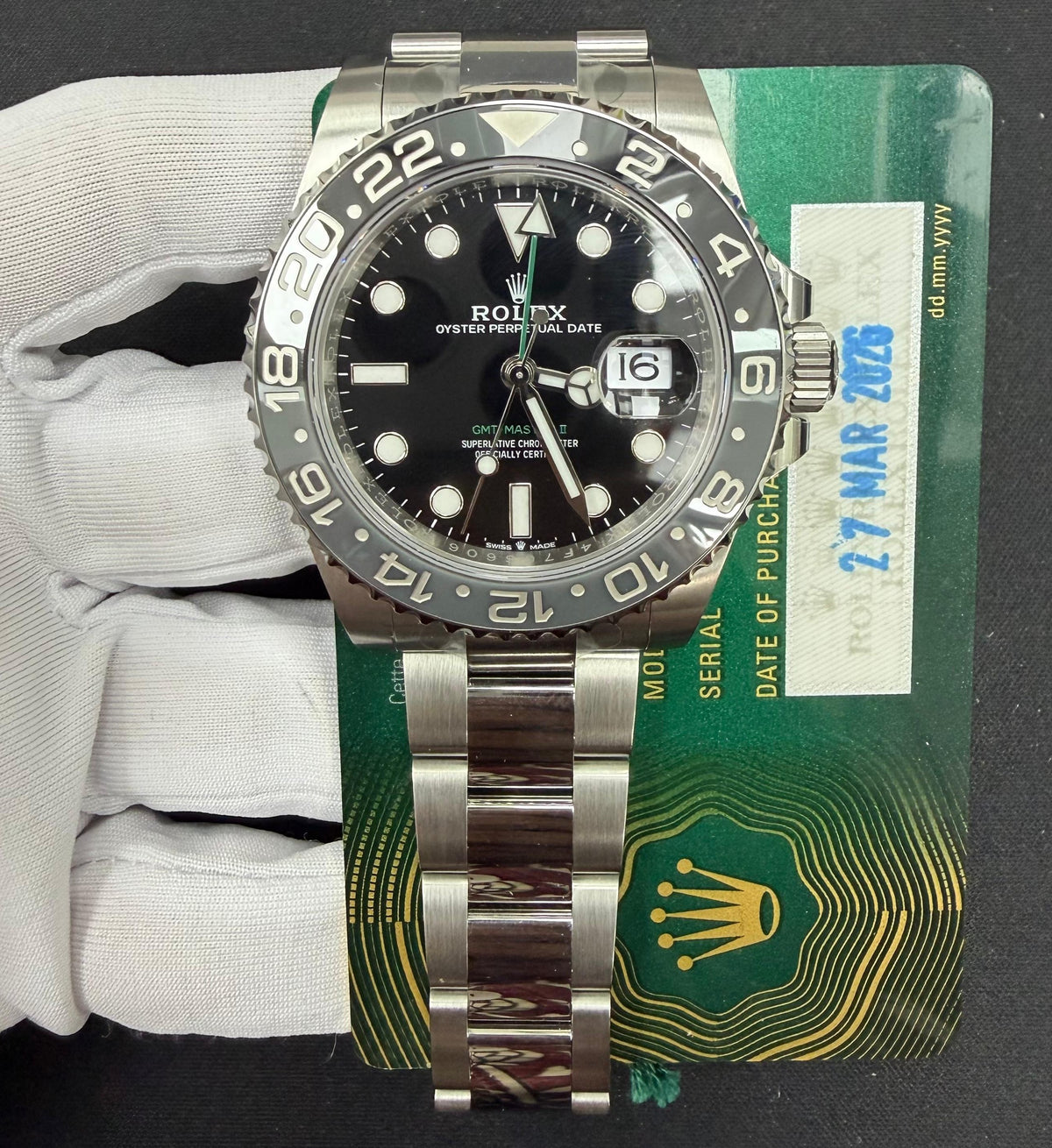 ROLEX GMT MASTER II 126710GRNR — view 3 — Laura Milman New York