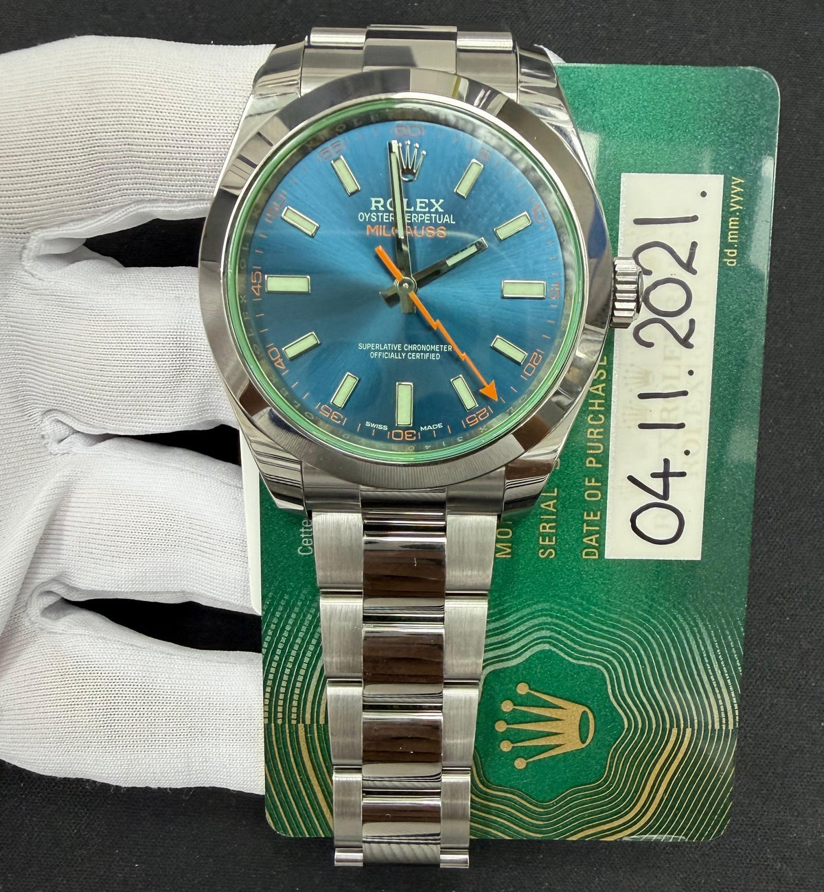 ROLEX MILGAUSS 116400GV — view 3 — Laura Milman New York
