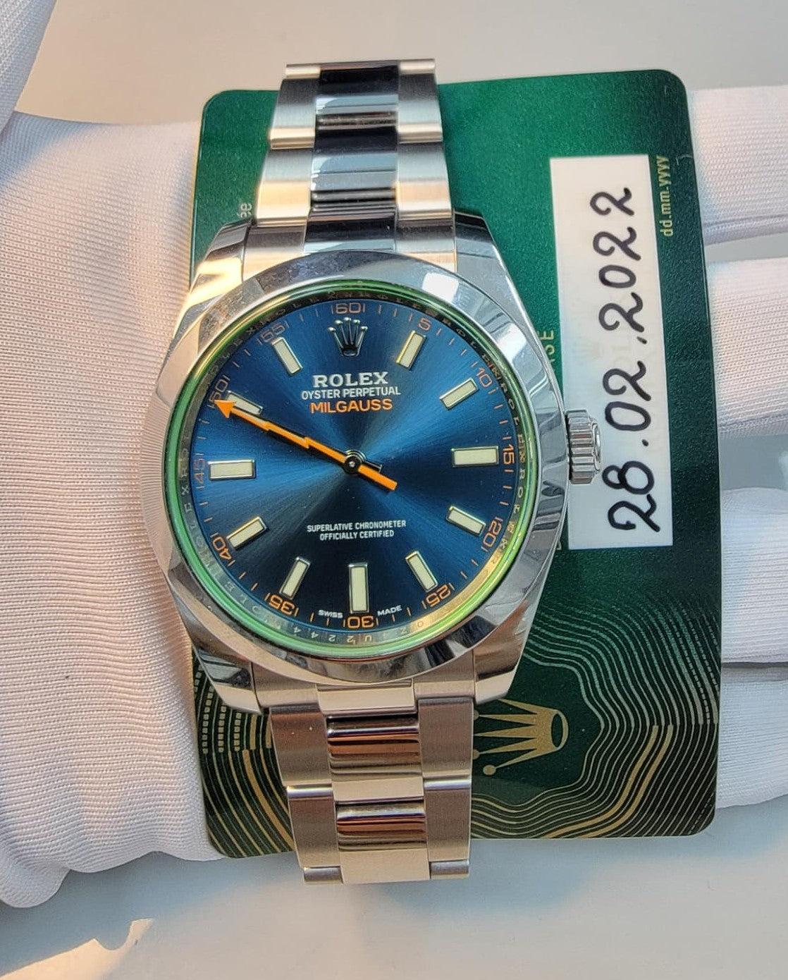 Rolex Milgauss 116400GV — view 2 — Laura Milman New York